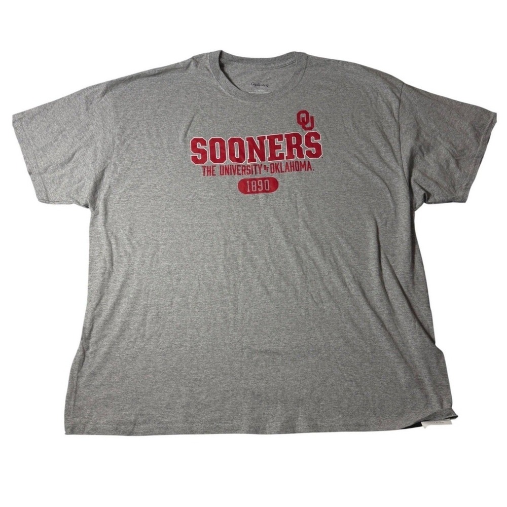 NEW Captivating Oklahoma Sooners OU University of Oklahoma Gray T-Shirt 3XL